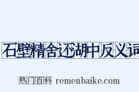 石壁精舍还湖中反义词是什么意思的图片
